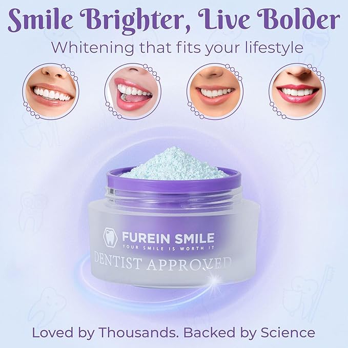 Natural Mint Teeth Whitening Powder, Fluoride Free, 0.63 oz, Fresh Breath Care