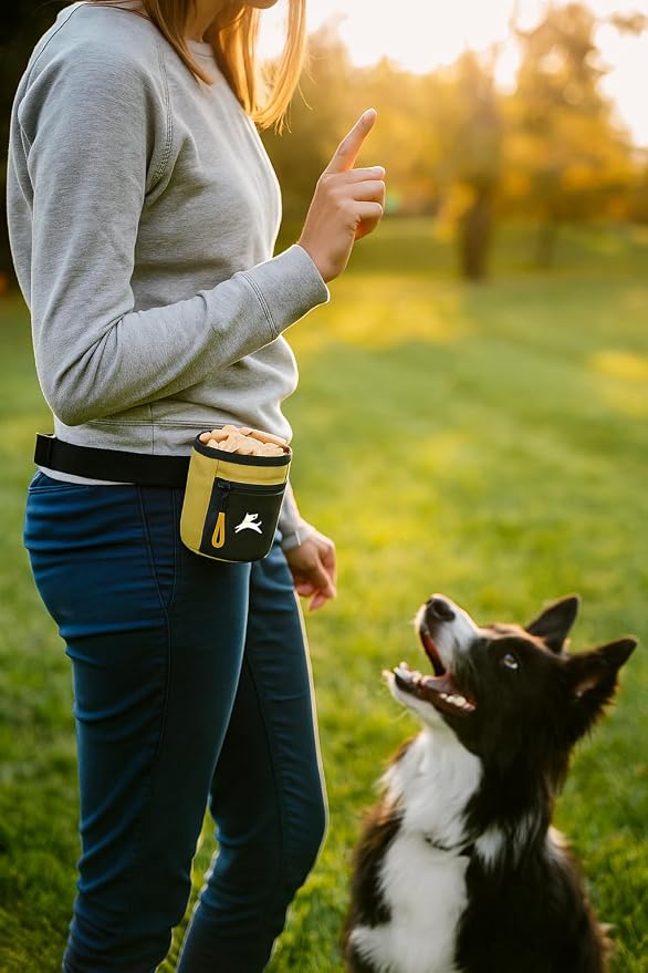 OllyDog, Goodie Treat Bag, Dog Treat Training Pouch | Magnetic Closure | 3 Ways to Wear | Hands-Free Waist Belt | Water-Resistant Recycled Vegan Fabric (Alchemy)