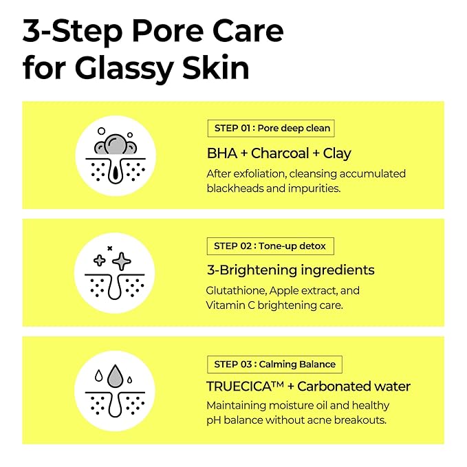 SOME BY MI Charcoal BHA Pore Clay Bubble Mask – 4.23oz, 120g – Korean Exfoliating Face Wash & Bubble Face Mask – Salicylic Acid Cleanser for Sebum and Pore Care with Natural BHA – Korean Skin Care