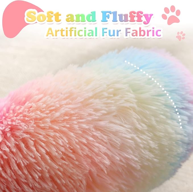 JOLLYVOGUE Dog & Cat Bed, Calming Anti-Anxiety Pet Bed for Small Dogs, Fluffy Donut Cushion for Small and Medium Pets (23")