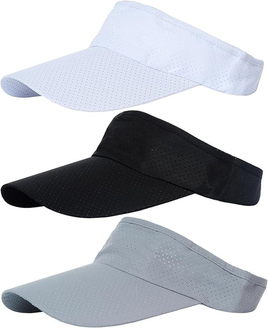 choyaxo 3pcs Sun Visor Hats UV Protection Beach Hats Golf Caps for Men Women Summer Beach Pool Sports Golf