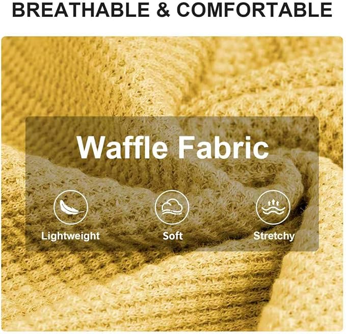 Dog Clothes for Small Dogs, Pet T-Shirt for Boys and Girls | Waffle Knit Dog Tank Top,Comfortable for Summer&Winter,Perfect for Dachshund(Yellow,Large)