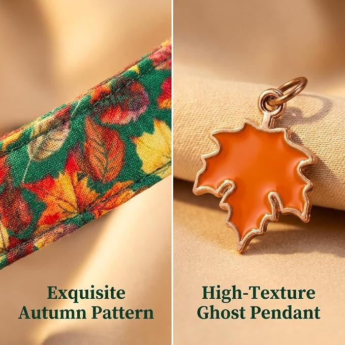Fall Dog Collar, Puppy Collar for Small Dogs, S