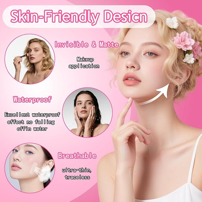 Face Tape Lifting Invisible - Eye Facelift Tape for Face Invisible - Instant Lift Stickers for Sagging Skin, Wrinkles, Double Chin, Neck, Eyes (Transparent)