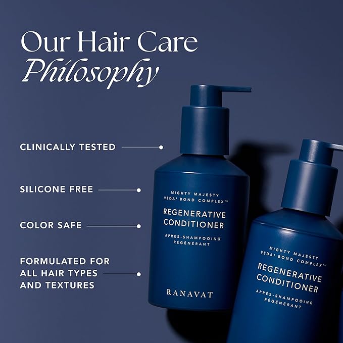 RANAVAT Regenerative Veda⁴ Bond Complex Hair Conditioner - Moisturizing Conditioner for Hair Breakage Repair & Scalp Care - Silicone-Free Volumizing Conditioner for All Hair Types (8 oz)