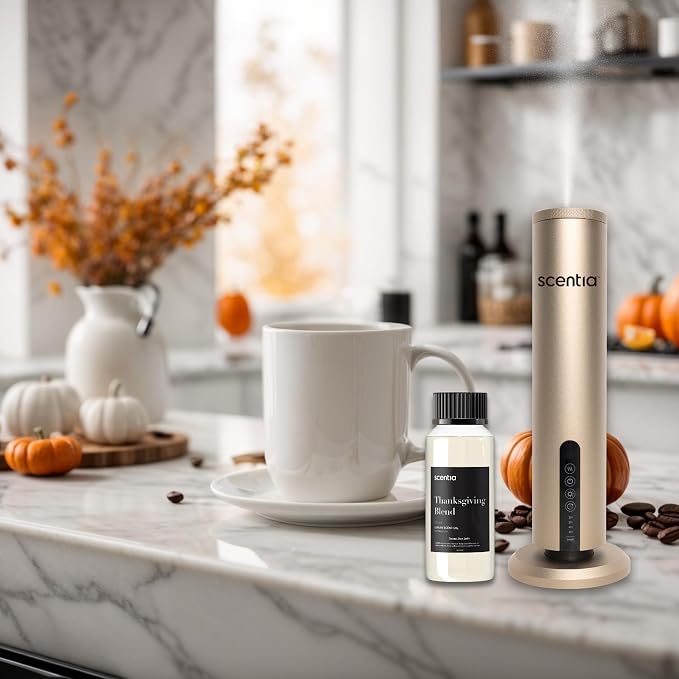 Scentia Thanksgiving Blend Essential Oil – 120 ml Premium Holiday Diffuser Oil with Cinnamon, Clove, Vanilla & Coconut | Cozy Fall Aromatherapy for Home, Candles, Soaps & Gifts