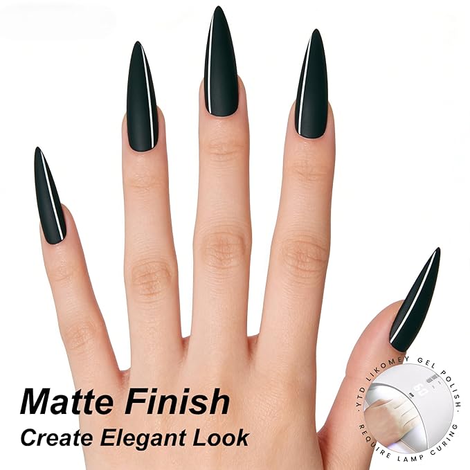 YTD Likomey Dark Emerald Green Gel Nail Polish,15ml Salon Home DIY Manicure and Pedicure Fall Winter Soak Off UV Color Varnish,CS415