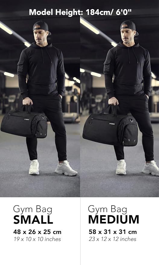 Fitgriff® Gym Bag for Men & Women with Shoe & Wet Compartment - Duffle Bag for Travel, Sports, Fitness & Workout