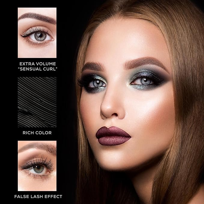 Radiant Professional Lengthening Mascara with silicone brush – Smudge-Proof Curl Mascara Volume & Length for Sensitive Eyes, Cruelty Free, Ideal for Mature & Young Women, 0.43 oz (05 Midnight Blue)