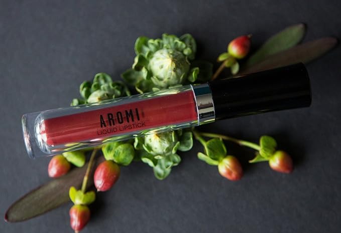 Aromi Maroon Matte Liquid Lipstick | Dark Red Lip Color with Warm Undertones, Bordeaux, Vegan, Cruelty-free, Long-wear (Rich Rosewood)