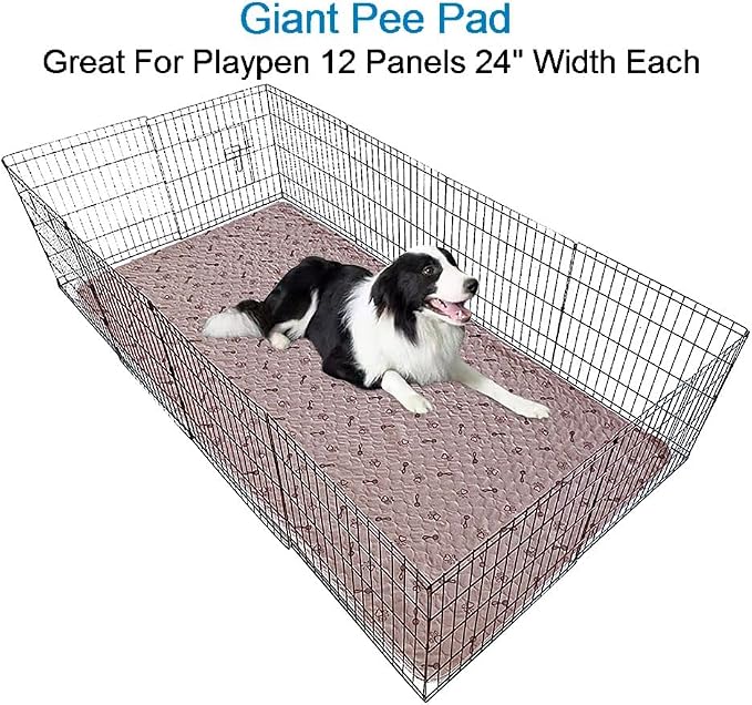 Peepeego 48x96 Dog Pee Pad Washable,Waterproof,Non Slip Pet Carpet for Hallway