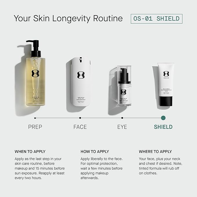 OneSkin FACE SPF OS-01 Peptide Broad Spectrum SPF 30+ Mineral Sunscreen- Scientifically Proven to Protect Skin from UV Aging, Includes Potent Antioxidants (Tinted)