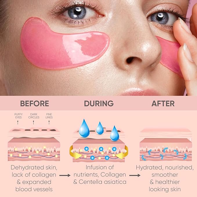 Xiuxixu 30 Pairs Lip Masks & Eye Masks,Collagen Under Eye Patches For Puffy Eyes Dark Circles,Lip and Eye Mask Bulk for Women,Bachelorette Party Favors,Teacher Appreciation Gifts, Mothers Day Gifts