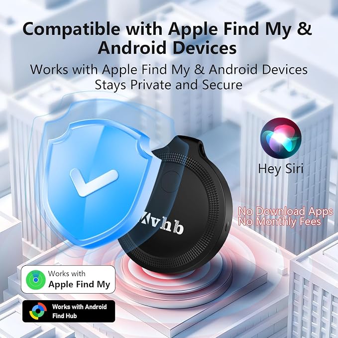 2026 Air Tracker Tags, Bluetooth Smart Tags Works with Apple Find My & Android Devices,100dB Loud Sound IP67 Key Finder Item Locator, GPS Tracking Device for Wallet Luggage Car Dog Pets-1Pack