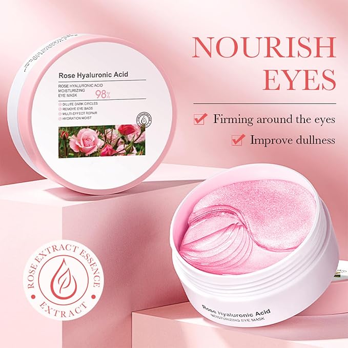 Aloe Vera Eye Masks - 60 PCS Under Eye Patches for Puffy Eyes and Dark Circles Treatments - Hydrating Eye Mask Skincare, Eye Gel Pads for Eye, Reduce Wrinkles and Fine Lines, Improve Eye Skin (Set D)
