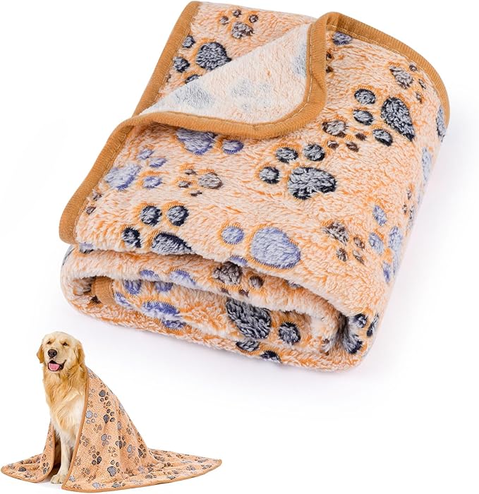 Dog Blankets for Medium Dogs, Cat, Premium Soft Dog Blankets for Small Dog | Washable, Puppy Blanket Dogs Essentials for Puppies (1, Brown, 41" x 30")