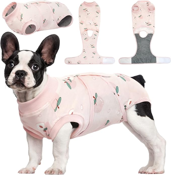 Kuoser Recovery Suit for Dogs Cats, Soft Dog Surgery Suit Female Male Spay | Professional Dog Onesie for Surgery, Substitute E-Collar & Cone, Prevent Licking Dog surgical suit Pet Neuter Suit