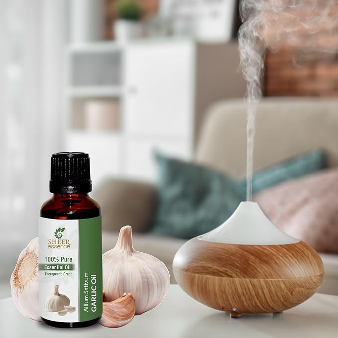 Garlic Oil - (Allium Sativum)- Essential Oil 100% Pure Natural Undiluted Uncut Therapeutic Grade Oil 0.51 Fl.OZ