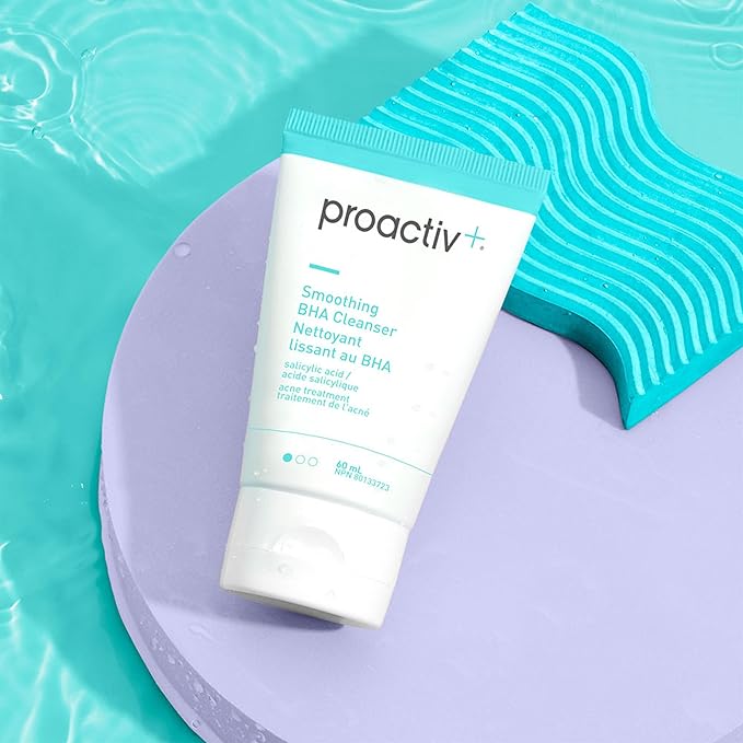 Proactiv+ Smoothing BHA Cleanser, 6 oz, Unscented Acne Treatment for All Skin Types, 1% Salicylic Acid Cleanser with Soothing Aloe