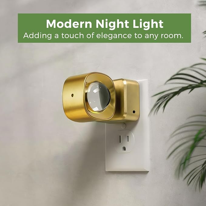 L LOHAS LED Night Light Projector, Night Lights Plug into Wall Light Sensor | Dusk to Dawn Sensor, Rotating Nightlight for Kids, Soft White Swivel Ambient Lighting for Bathroom, Gaming Room, Gifts,1 Pack