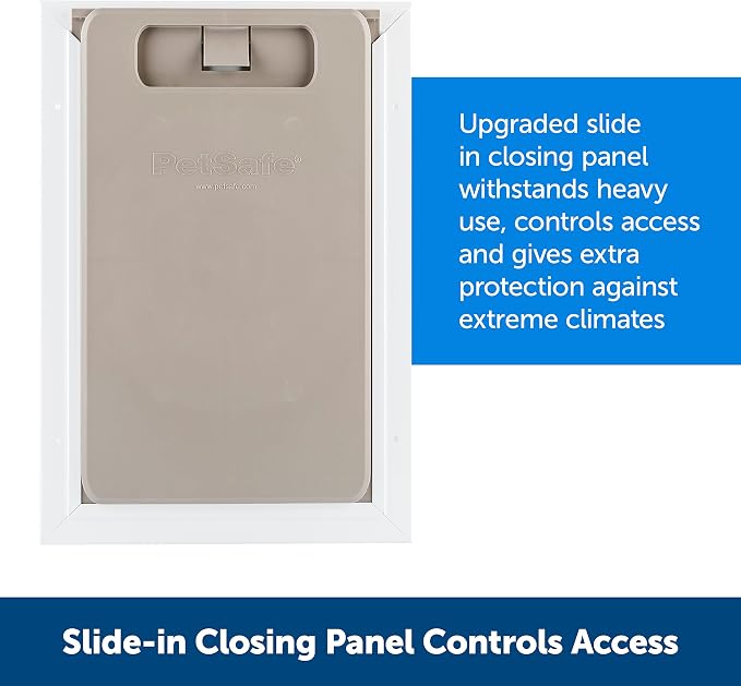 PetSafe Extreme Weather Aluminum Dog Door for Exterior - Most Energy Efficient Pet-Door - 3 Flaps for Insulation - Medium Dogs (Pack of 4)
