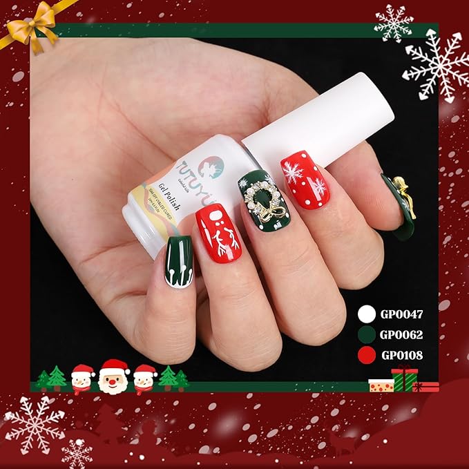 Carmine Red Gel Nail Polish, 0.51 Fl Oz UV/LED Soak Off Classic Bright Red Gel Polish for Manicure Salon or DIY Nail Art at Home - GP0108