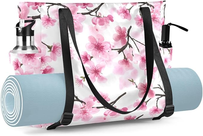 MCHIVER Yoga Bag for Women Men Large Yoga Mat Bag with Adjustable Strap Workout Bags Totes for Pilates Yoga Travel