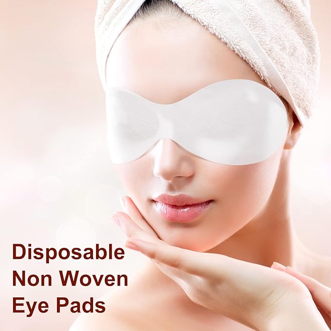 PAGOW 200 Sheets Disposable Non Woven Eye Care, Cotton Paper Facial Eye Pads Spa, DIY Clear Eye Mask Paper Beauty Sheets for Skincare Spa Wrap Moisture Retention