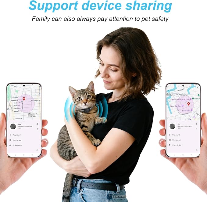 Google Cat GPS Tracker Collar (Android Only) Smart Cat Activity Tracker