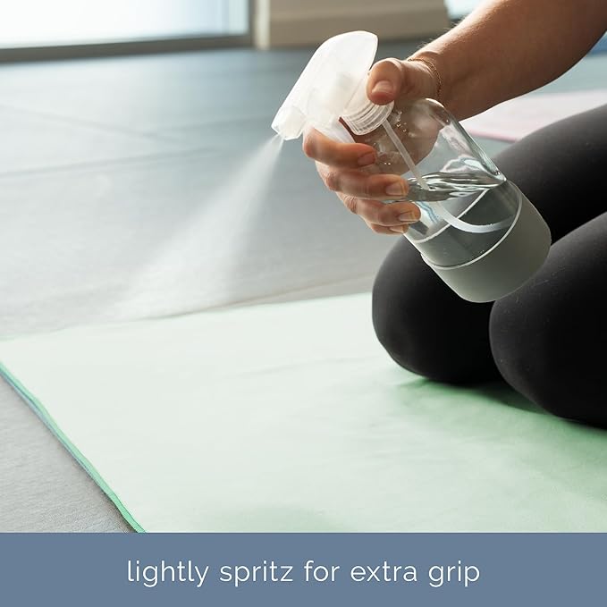 S&T INC. Aura Yoga Mat Towel, Quick Dry Towel, Soft and Absorbent for Gym, Pilates, and Hot Yoga Mat, 1 Pack, 26.5 inches x 72 inches, Microfiber, Sage Green