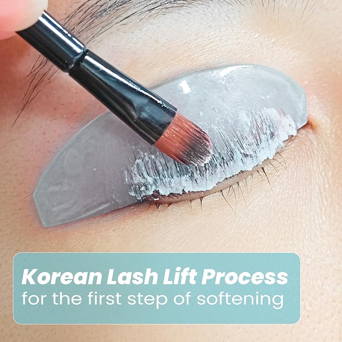Flat Lash Lift Shields Glueless Ultra Thin Silicone Pads for Perming Lotion No.1, Lash Softening Shields for Easy Korean Eyelash Lift (Blue)