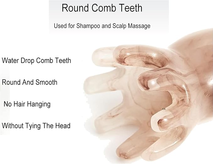 2 Pcs Octopus Head Massage Comb Scalp Massaging Tools for Relaxation. This Octopus Massage Tool is a Versatile Massage Device, Made of Resin, Perfect for Scalp Care and Gifts.