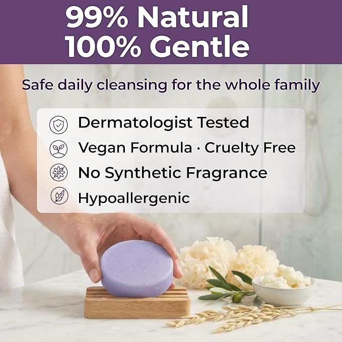 Snow Mushroom Soap Bar – Hydrating Solid Serum Cleanser with Tremella & 65% Natural Oils, Gentle Face & Body Wash for Dry Sensitive Skin, No Synthetic Fragrance, Vegan K-Beauty, 3.5 oz