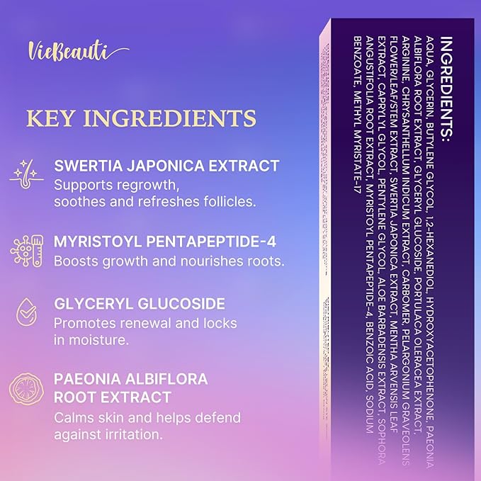 VieBeauti Lash Serum for Eyelash Growth: Eyelash Growth Serum with Advanced Formula to Boost Longer Fuller and Thicker Looking Lashes - Vegan & Cruelty-Free for Sensitive Eyes 3mL