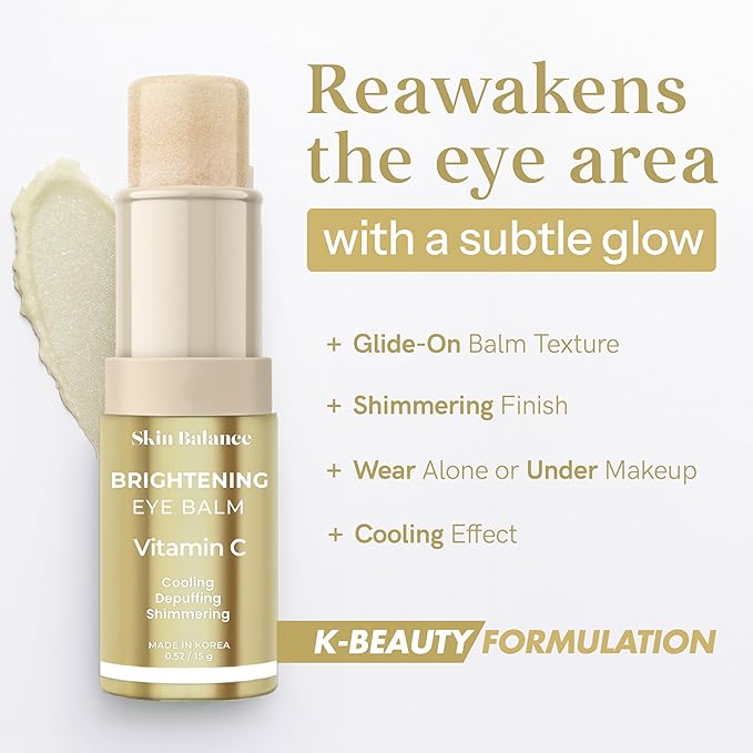 Vitamin C Ultra Shimmer Eye Balm – Dermatologist-Tested, Anti-Aging, Korean Skin Care – Reduces Dark Circles, Puffiness & Fine Lines – Vegan, Clean Beauty, Cruelty-Free – 0.52 FL. Oz
