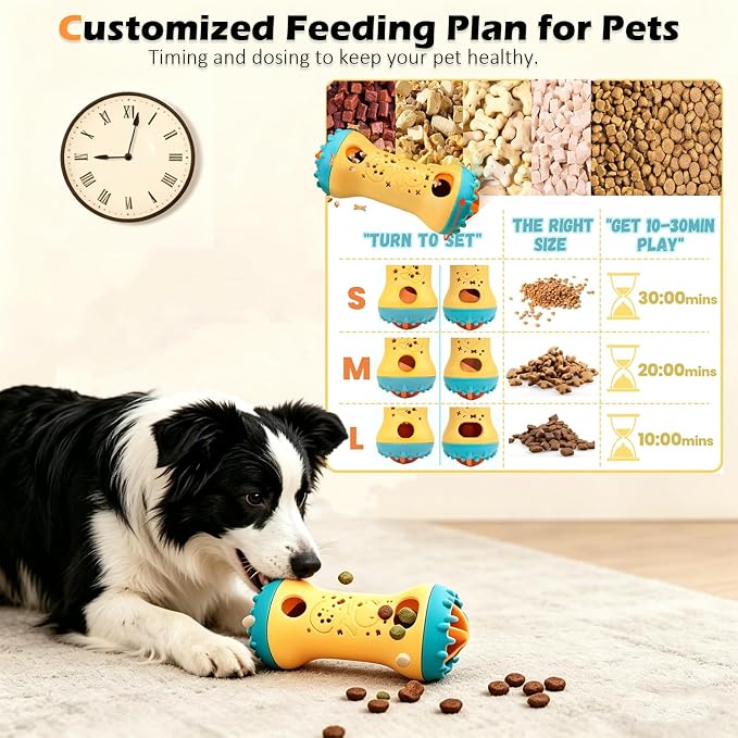 Dog Puzzle Toy, Interactive Dog Enrichment Toys for Adjustable Treat Dispensing Toys to Keep Them Busy, Dogs Enrichment for Brain Stimulation & Cognitive for Puppy & Smart Dogs Slow Feeder