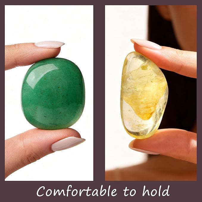 Abundance Healing Crystals Set for Success & Good Luck, Crystals and Healing Stones in Gift Box with Guidebook. Crystal Set of 6 Abundance Crystals - Citrine, Pyrite, Green Aventurine, etc.