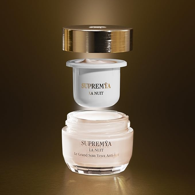 Sisley Paris Supremya at Night The Supreme Anti-Aging Eye Cream - 15 mL - Reduces Appearance of Fine Lines, Wrinkles, Dark Circles & Puffiness - Includes Massage Accessory