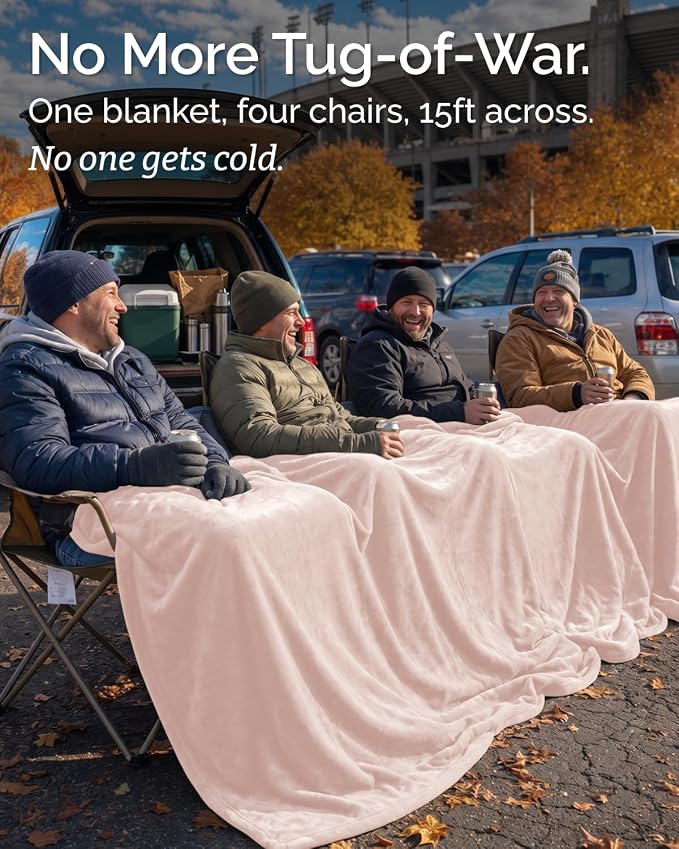 Ultra Soft Fleece Blanket Oversized King Size - Flannel Fleece Luxury Blanket - Lightweight for Couch Bed Chair - Thick, Warm and Breathable - All Season Cozy, Rosewater