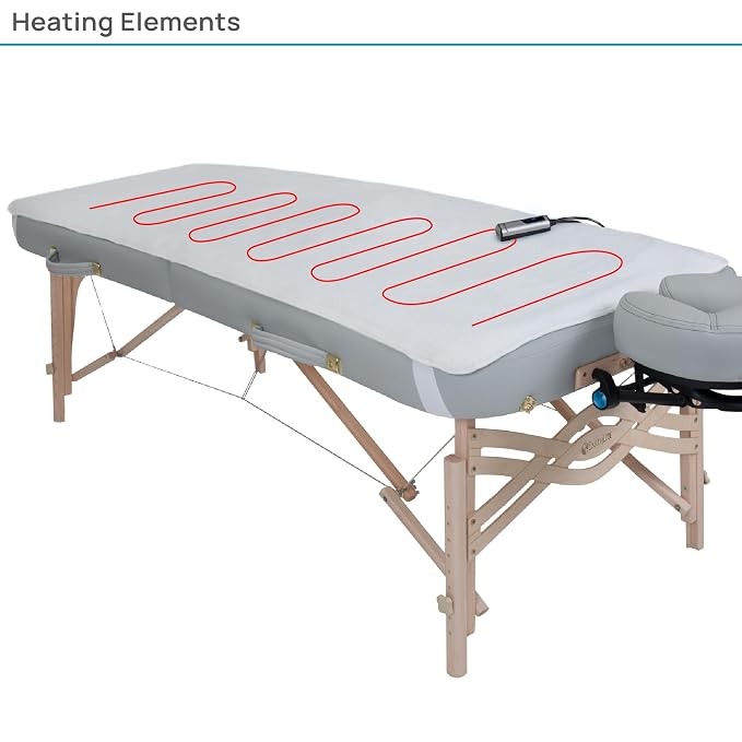 EARTHLITE Massage Table Warmer & Fleece Pad (2in1), ETL Certified, 3 Heat Settings, 13ft Cord/Heating Pad / 1 Year Replacement Guarantee