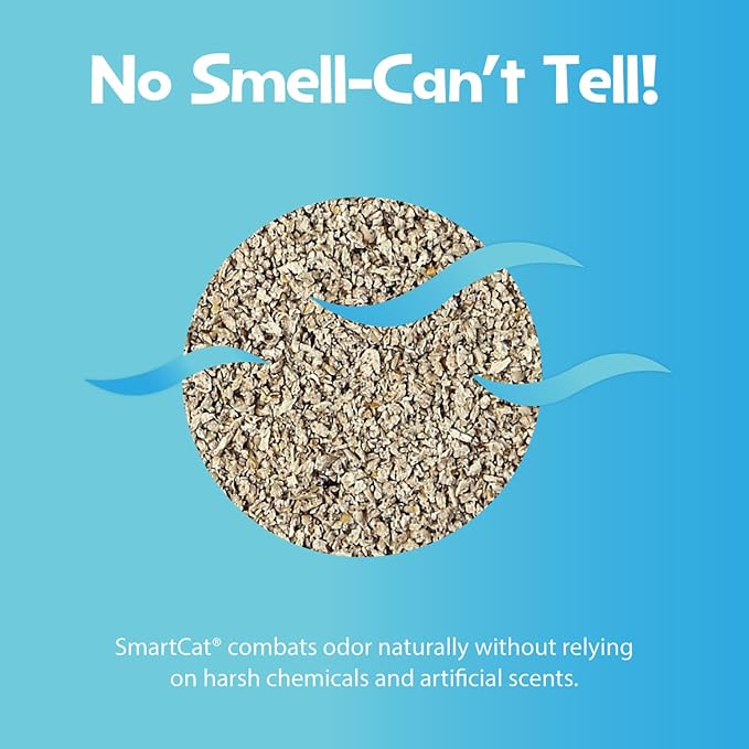 SmartCat All Natural Clumping Cat Litter, 20 Pound (320oz 1 pack) - Alternative to Clay and Pellet Litter - Chemical and 99% Dust Free - Unscented and Lightweight