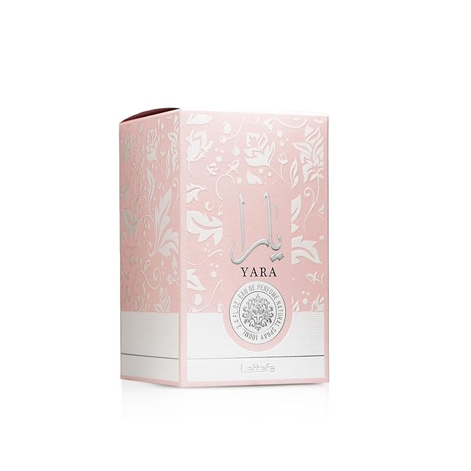 Lattafa Yara - Vanilla, Gourmand, Fruity, Floral - Eau de Parfum Long-Lasting Fragrance for Women, 3.40 Ounce / 100 ml