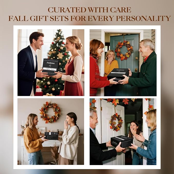 Fall Candles Set – 4pack Autumn Candle Scent of Cinnamon, Vanilla Bean, Harvest Season & Pumpkin - Seasonal Holiday Candles Gift, 28oz Soy Candle for Halloween Home Décor & Cozy Gifting