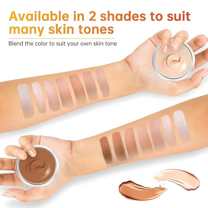 Tattoo Cover Up Makeup - Waterproof Full Coverage Body Foundation, Long-Lasting Waterproof Concealer for Tattoos, Scars & Birthmarks, Natural Skin Tone Match, 0.68oz