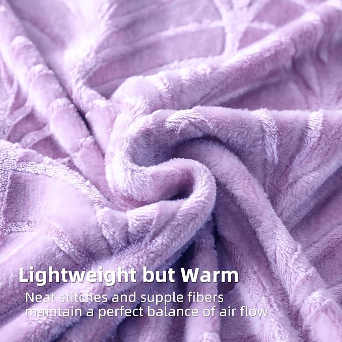 Whale Flotilla Soft Flannel Fleece Twin XL Size Blanket for Bed, Lilac | 90"x66" Cozy Lightweight Breathable Coverlet, Plush Fluffy Bedspread, Vintage Pattern Decorative Blanket for Dorm, All Season