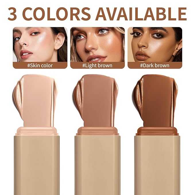 Tinted Solid Serum Foundation Stick – Skin Color | Lightweight Buildable Coverage, Natural Finish, 20g Travel-Friendly Makeup Stick for All Skin Types (Skin Color Shade)