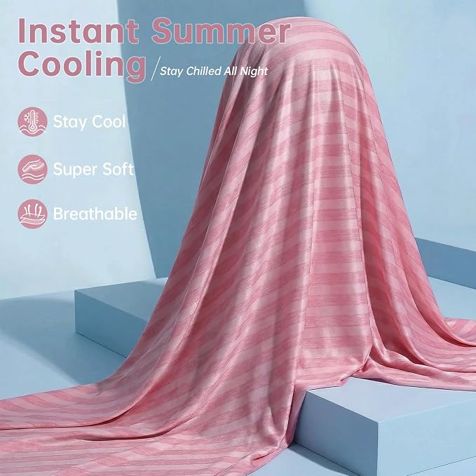 Guohaoi Cooling Blanket for Hot Sleepers and Night Sweats 90"x90" Queen | Arc-Chill Q-Max >0.5 Cool Fiber,100% Oeko-Tex Certified Lightweight Summer Blanket for Travel/Outdoor Ultra Cold Breathable