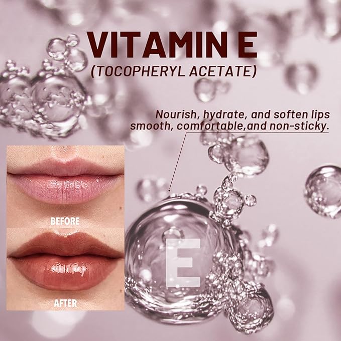 3 Colors Moisturizing Glossy Lip Gloss Lipstick Tint，Korean Long Lasting & Waterproof Lip Stain| Glossy Lip Gloss with Lovely Soft Butter Gloss | Buildable, Blendable, Moisturizing, Non-Sticky