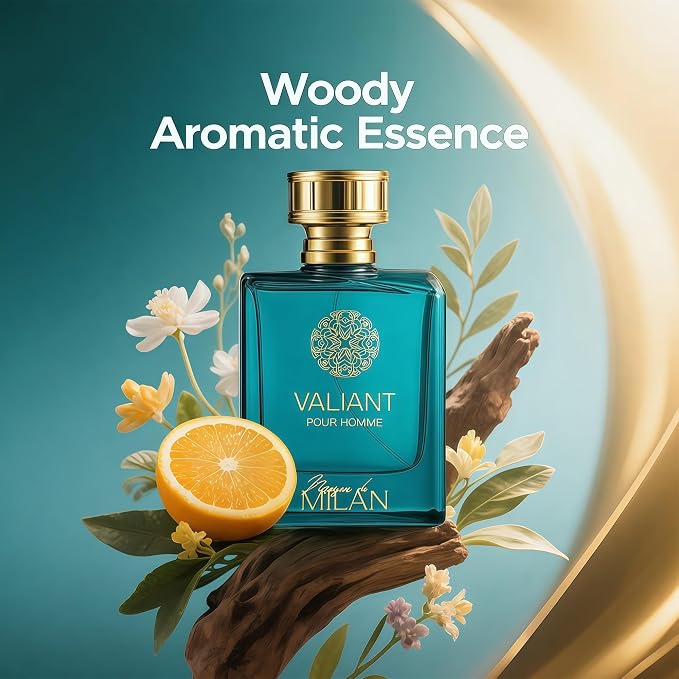 A CENTER Men's Cologne Gift Set of 4(MilanValia&MLvincible&MDM&Lhomme) - 3.4 Fl Oz Each Vanilla Bourbon, Leather & Amber Floral Fragrance Luxury Eau de Toilette