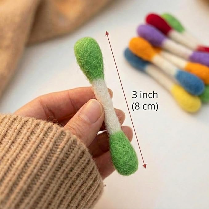 Glaciart One MINI Swabs Cat Toys with Catnip - 6 Pk | Durable for Chew, Cute Cat Toys Interactive Kitty for Boredom, Exercise, & Play | Filled w/Organic Catnip for Anxiety & as Digestive Aid